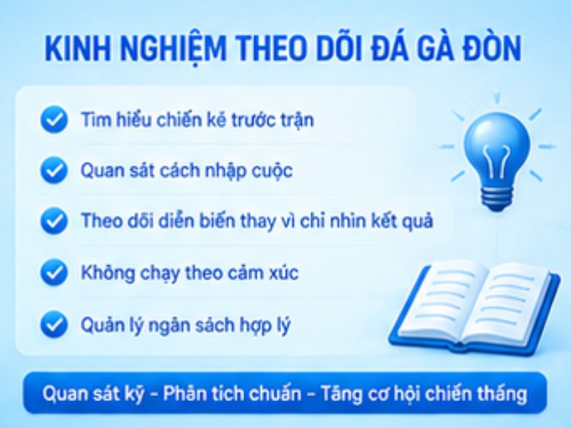 Kinh nghiệm theo dõi đá gà đòn LLWIN