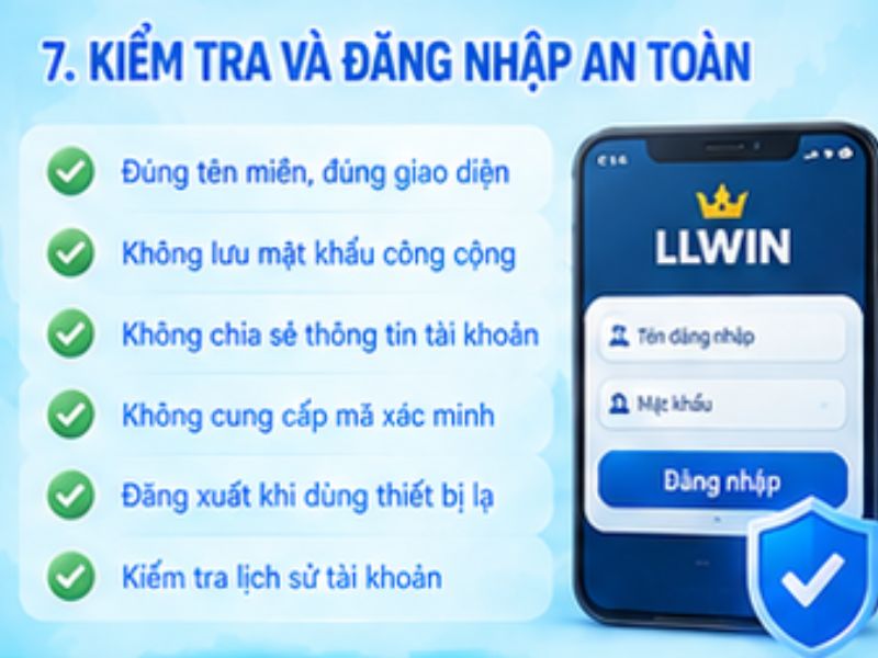 Lưu ý khi đăng nhập sau khi truy cập được LLWIN