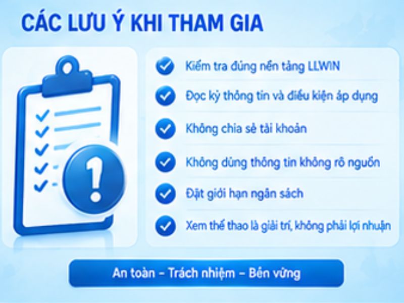 Những lưu ý khi tham gia SABA Sports LLWIN