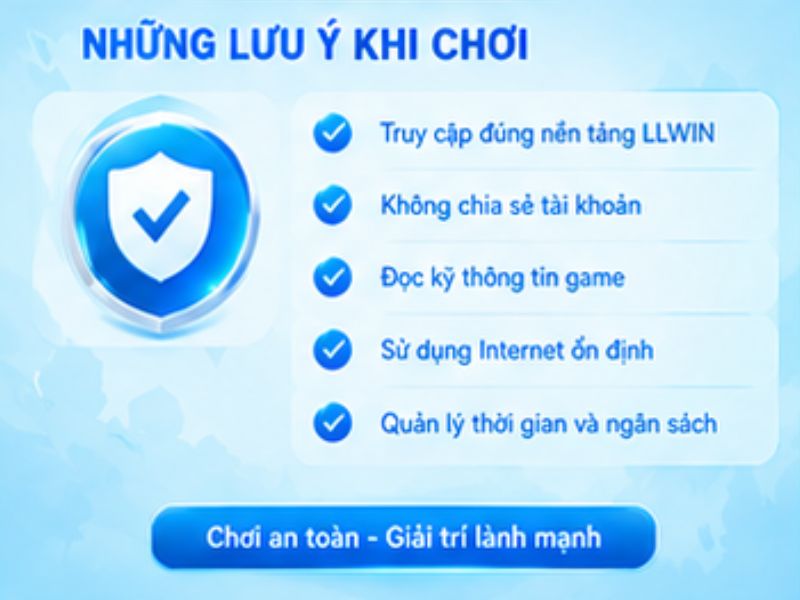 Những lưu ý khi trải nghiệm Bắn Cá H5 LLWIN